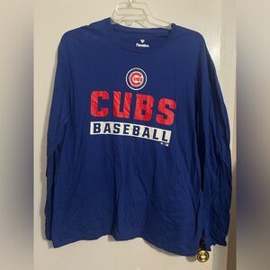 Fanatics Cubs Baseball Blue Long Sleeve Shirt